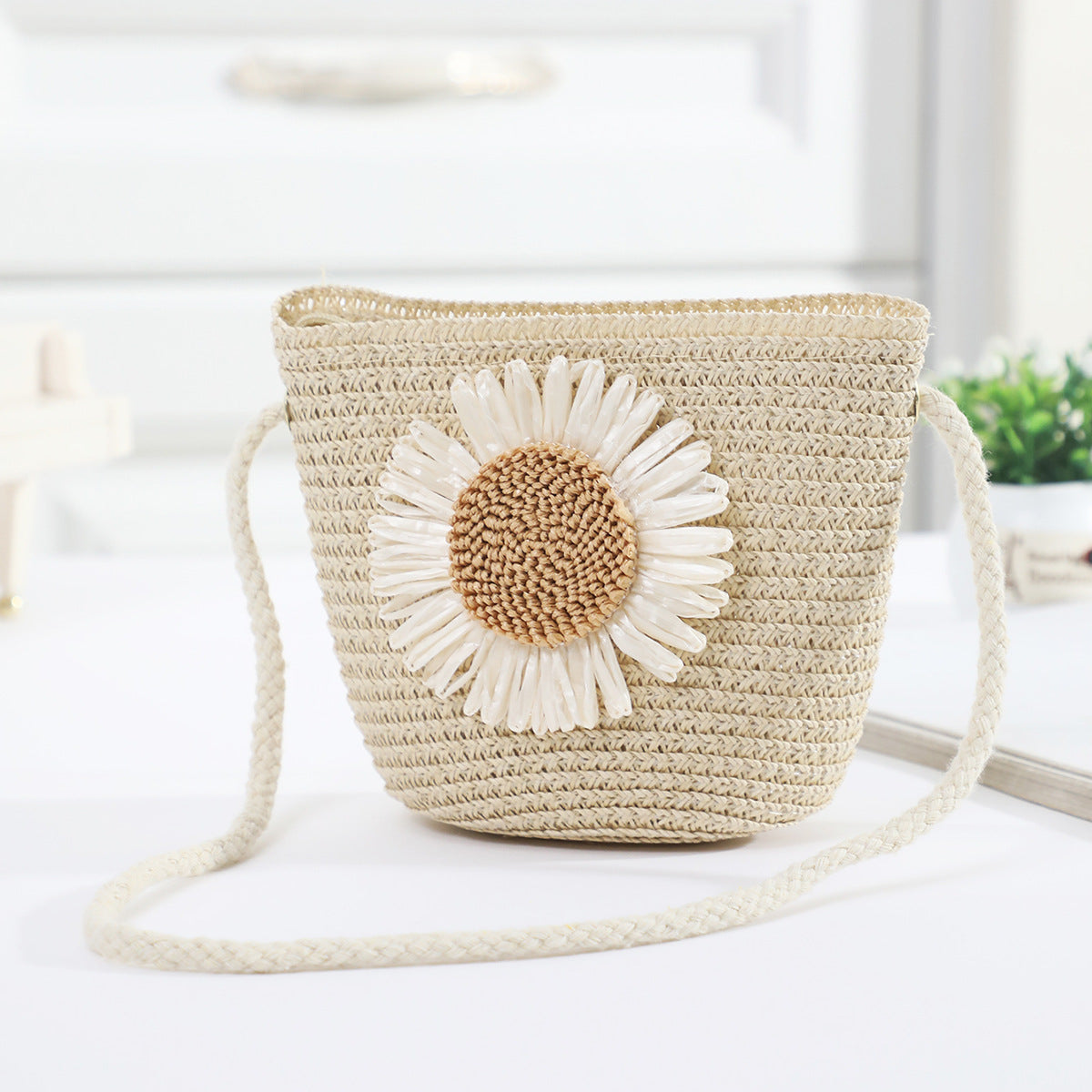 Cross-border New Children's Bag Spring and Summer New Children's Crossbody Bag Handmade Straw Satchel Travel Mini Coin Purse