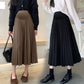 Maternity dress 2023 Autumn New Korean style fashionable pleated belly support skirt for pregnant women