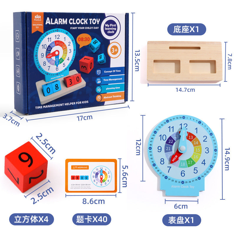 Specialized Clock Teaching Aids for Elementary School: Clock Models for First and Second Graders, Alarm Clock Face, Children's Learning Time Toys