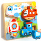 Children's three-dimensional puzzle board wooden Montessori early education puzzle matching building blocks baby 1 to 2 years old 3 boys female 6 toys