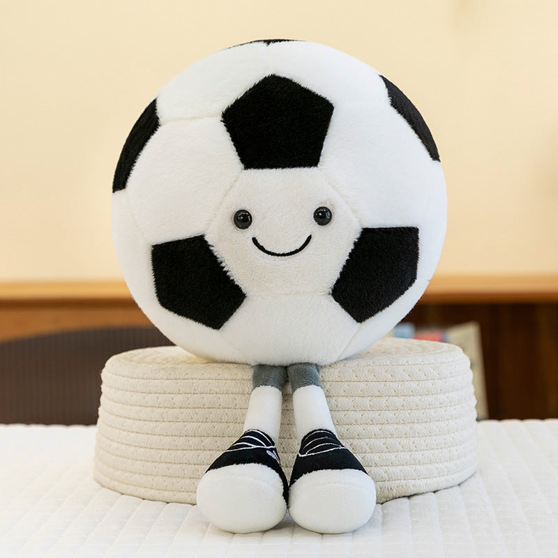 Creative Football Man with Legs, Basketball Man Plush Toy, Fun Doll, Baby Doll, Birthday Gift for Kidsren, Female