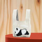 Panda New Knitted Bag Women's Handbag Wide Hand Gift Back Gift Bag Cute Panda Knitted Bag Hand Gift