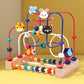 Baby and Kidsren's Fun Animal Three-Line Bead Building Blocks Beaded 1-2-3 Educational Exercise Hand-Eye Coordination Early Education Toys