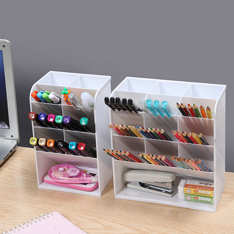 Oblique Pen Holder Desk Student Office Desktop Rack Children and Girls Stationery Storage Box Multifunctional Decoration Pen Holder