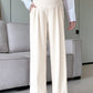 Pregnant Women's Pants Cropped Pants Sticky Rice Pants Autumn and Winter fleece-lined Thickened Loose All-match Wide-leg Pants Sagging Slimming Granny Pants