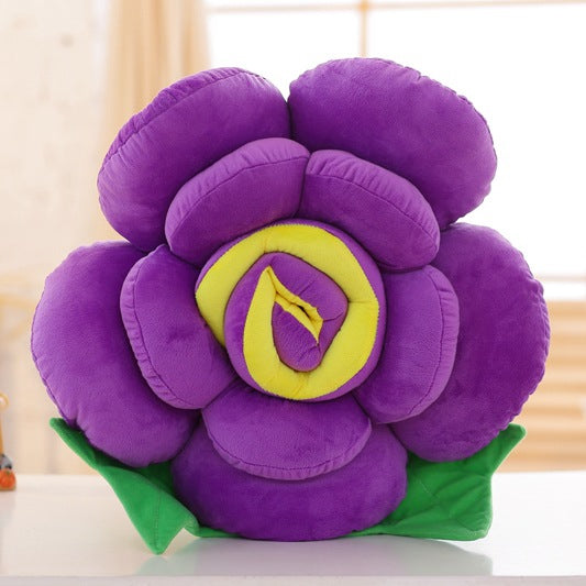 Creative Ins Three-dimensional Rose Pillow Plush Cushion Home Sofa Simulation Rose Girlfriend Valentine's Day Gift