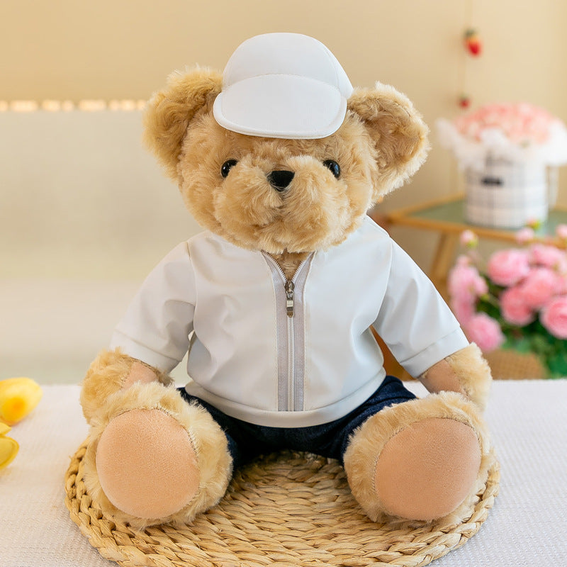 Police Bear Doll Traffic Police Bear Doll Uniform Fire Suit Teddy Bear Plush Toy Internet Red Bear Doll