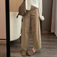 in stock Early Autumn New 2024 Pregnant Women's High Waist Slimming Casual Pants Women's Design Sense Pear-Shaped Figure Nine-point Haren Pants