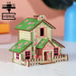 Wooden 3d three-dimensional puzzle snail cottage assembly model girl diy cottage gift children's small house building blocks