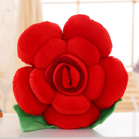 Creative Ins Three-dimensional Rose Pillow Plush Cushion Home Sofa Simulation Rose Girlfriend Valentine's Day Gift