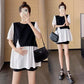 Summer Dress Pregnant Women Two-piece Suit Fashionable Elegant Slim Belly-covering Top Loose Shorts Pregnant Women Summer