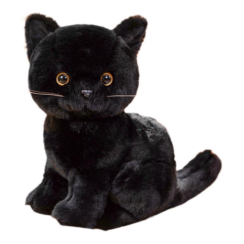 Cute Artificial Cat Doll Plush Toy Black Cat Doll White Cat Orange Cat Rag Doll Girl Birthday Gift for Kidsren
