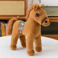 Cute Simulation Little White Horse Doll Plush Toy Pony Brown Horse Doll Horse Year Mascot Activity Gift