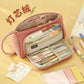 Corduroy Simple Large-Capacity Pencil Bag for Junior High School Students Small Fresh Canvas Pencil Bag Multi-Functional Storage Stationery Bag
