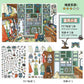 Infeel.Me Landscaping Stickers My Little House Series Miniature Three-Dimensional No-Cut Scene Handbook Quiet Book