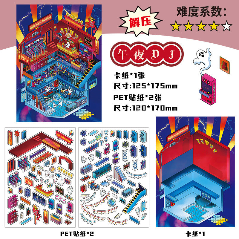 Infeel.Me Extra Large Scenery Stickers Today's Business Hours Open - Part Twelve DIY Journal Scene Stickers