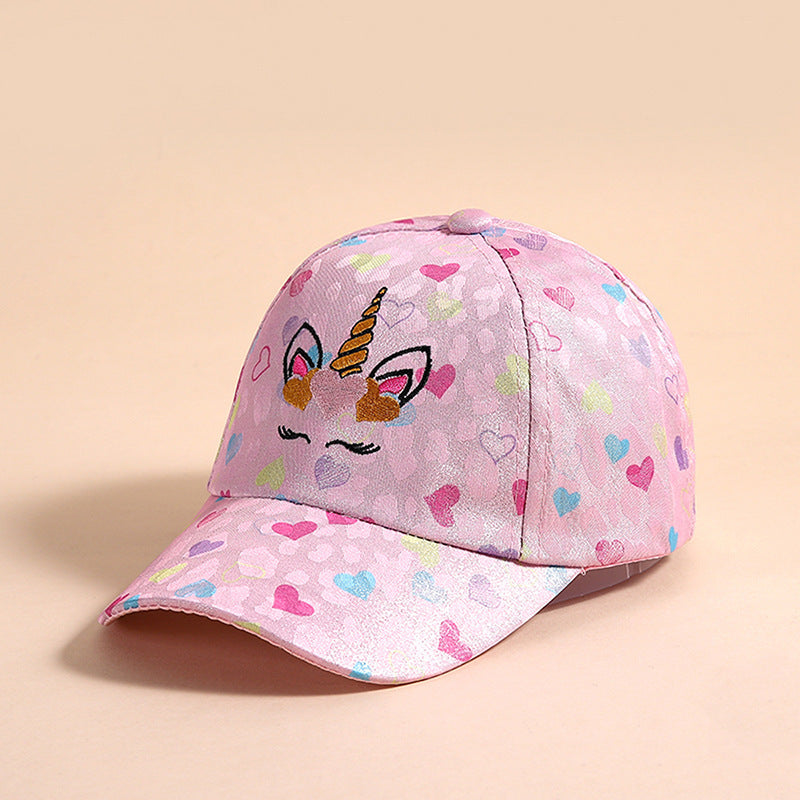 Cross-border Unicorn Children's Baseball Cap Baby Hat Spring and Autumn Festival Cross-border Foreign Trade Duck Tongue Hat