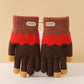 Children's Gloves for Autumn and Winter, Warm Five-Finger Gloves for Boys and Girls, Plush Gloves for Girls, Baby Gloves, Student Writing Gloves, Cycling Gloves, Cold-Proof Finger-Separated Gloves