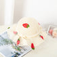 Summer Children's Sunscreen Hat Girls Baby Cute Sun Hat Strawberry Mesh Straw Hat Big Brim Beach Sun Hat