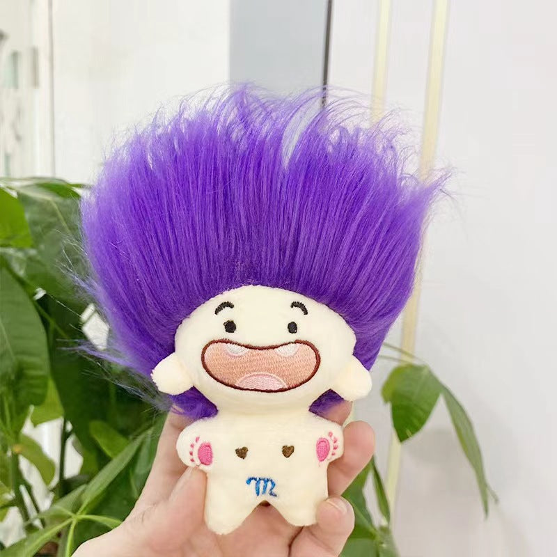 Twelve Zodiac Funny Toothless Cotton Doll Keychain Xiaohongshu Pendant Plush Toy Wholesale Cartoon