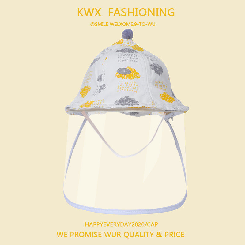 Baby Hat Spring and Autumn Thin Pure Cotton Cute Super Cute Fisherman Hat Anti-Droplet Protective Cap for Newborns