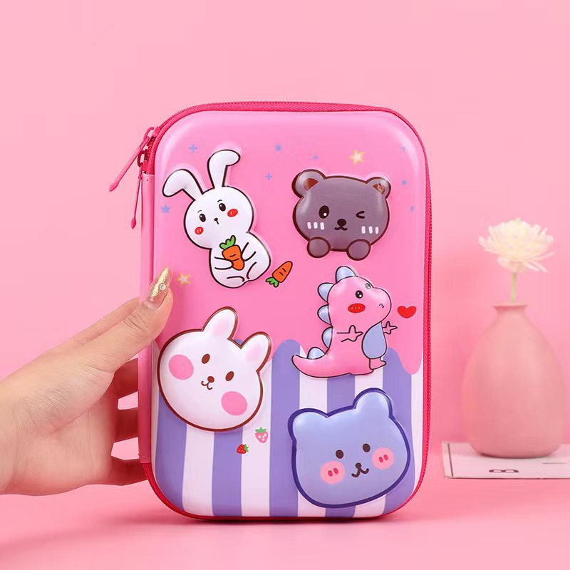 Eva Pencil Box 3D Stereo Large-Capacity Kidsren's Pencil Bag Multi-Functional Student Stationery Popular Pencil Box Waterproof