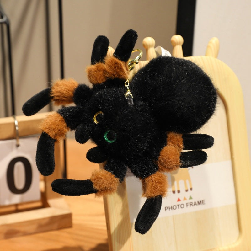 Simulated Spider Plush Toy Doll Bag Pendant Keychain Cute Little Spider Doll Funny Birthday Gift