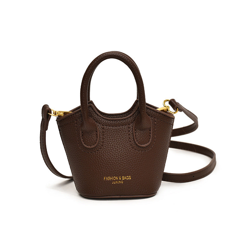 Mini Small Bucket Bag Women's 2024 New Niche Fashionable Messenger Bag Casual Mouth Red Bag Simple Handbag
