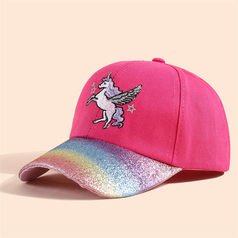 Cross-border Unicorn Children's Baseball Cap Baby Hat Spring and Autumn Festival Cross-border Foreign Trade Duck Tongue Hat