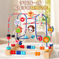 Children's Wooden Multi-Functional Threading Large Bead Color Recognition Early Education Building Blocks Matching Parent-Child Interactive Educational Toys