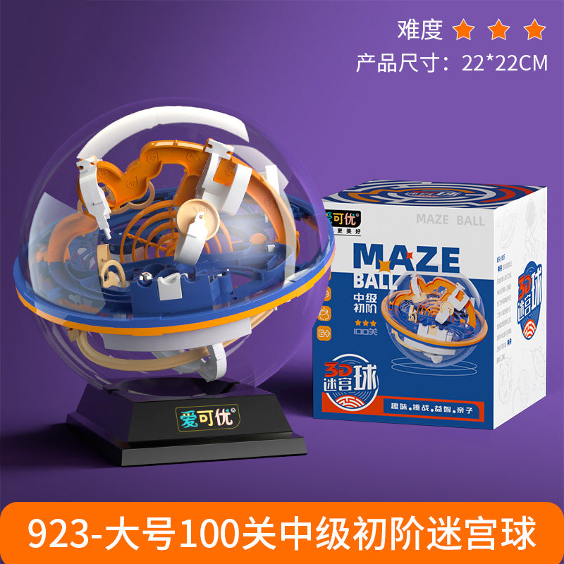 Cross-Border 3D Stereo Rubik's Cube Maze Walking Ball Toy Kidsren's Educational Play to Develop Concentration Balance Ball Maze Ball