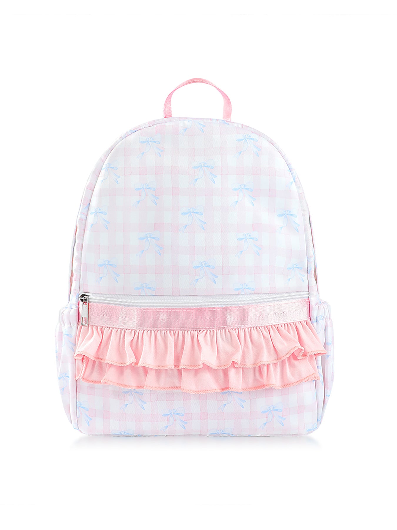 Cross-Border Cute Bow Floral Backpack Cute Pink Ruffle Decoration Large Capacity Portable Student Backpack