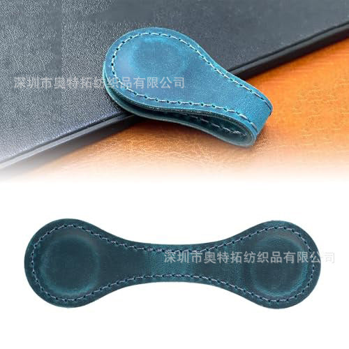 European-Style Retro Genuine Leather Magnetic Bookmarks, Creative Magnetic Planner Markers, Student Reading Page Clips, Magnetic Bookmarks