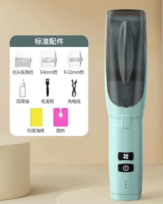 Cross-border baby hair clipper silent automatic suction baby hair shaving home newborn children electric pusher shaver