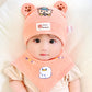 Katu Bear Infant Hat Spring & Fall 3-6-12 Months Male and Female Baby Pullover Hat Cotton 100-Day Sleeping Hat