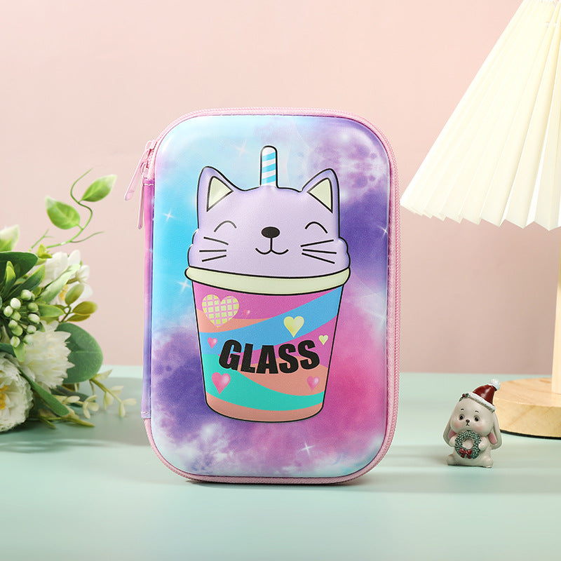 3D New Cute Eva Stationery Box Children's Multifunctional Large Capacity Pencil Bag Student Portable Square Pencil Box