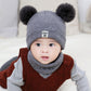 Factory direct supply knitted cap net red explosion children's cap fur ball cap baby ear warm cap wholesale custom hat