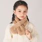 Children's Christmas Autumn and Winter Scarf Plush Warm Cute Cartoon Red New Year Festival Imitation Rabbit Fur Parent-Child Scarf