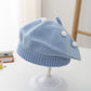 Spring and Autumn Korean Style Baby Boy and Girl Candy Color All-match Knitted Beret Children's Western Style Casual Wool Hat Paintler Hat