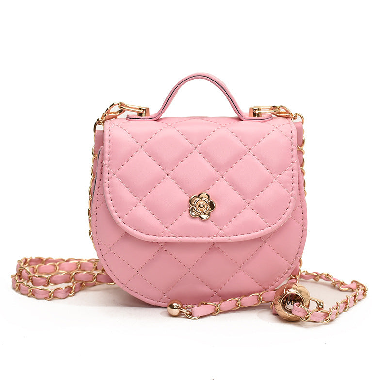 Dropshipping New Personalized Kidsren's Shoulder Bag, Fashionable and Versatile Girl's Crossbody Bag, Pure Color Pu Design Coin Purse