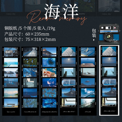 A Dream in Memory Film Film Stickers Retro Old Film Film Strips Handbook Collage Basics