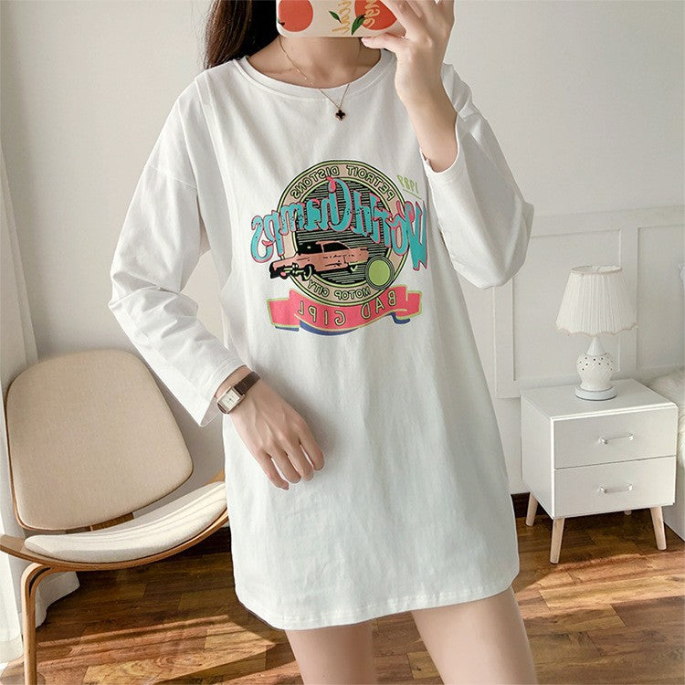 Pregnant Women's Postpartum Breastfeeding Jacket Outer Wear Moon Clothes Long Sleeve Thin T-Shirt Hot Mom's Spring and Autumn Clothes for Breastfeeding Period