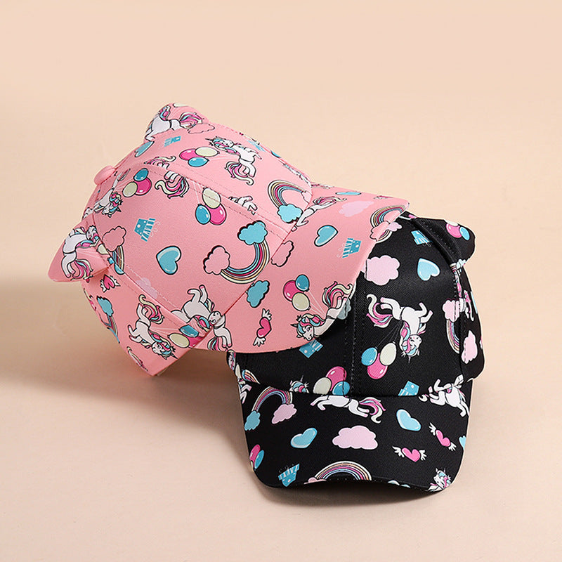 Cross-border Unicorn Children's Baseball Cap Baby Hat Spring and Autumn Festival Cross-border Foreign Trade Duck Tongue Hat