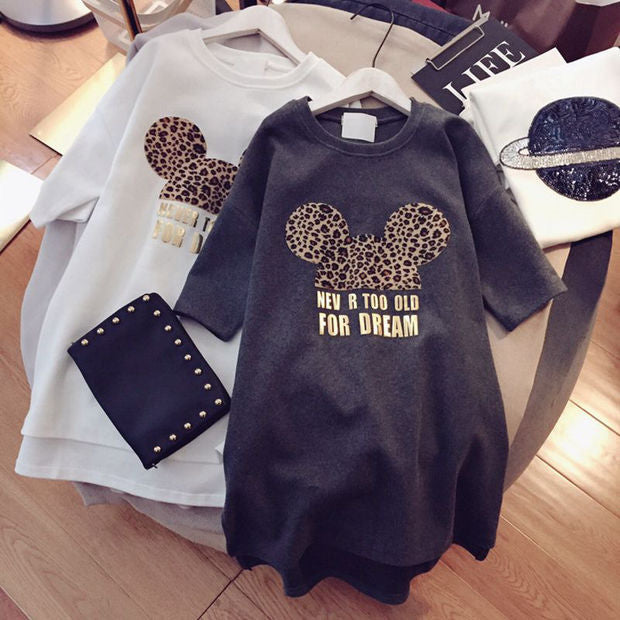 2023 Pregnant Women's Summer Cotton Short-sleeved T-shirt Loose Casual plus size Fashion Summer Pregnant Women's Long Top