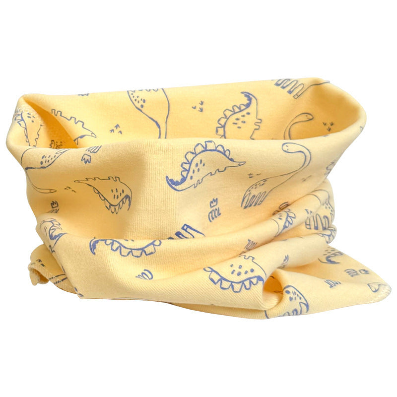 Loveable Amoy Children's Scarf Autumn and Winter Pure Cotton Class A Baby Cartoon Baby's Head Windproof Warm Neck Sleeve