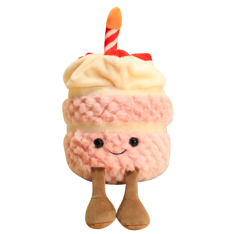 New Birthday Cake Plush Toy Doll Funny Cake Muppet Cute Fun Pendant Birthday Gift