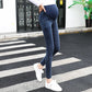 Factory direct sales of Spring and Autumn New pregnant women's pants washing water feet abdominal pants elastic denim pants maternity clothes