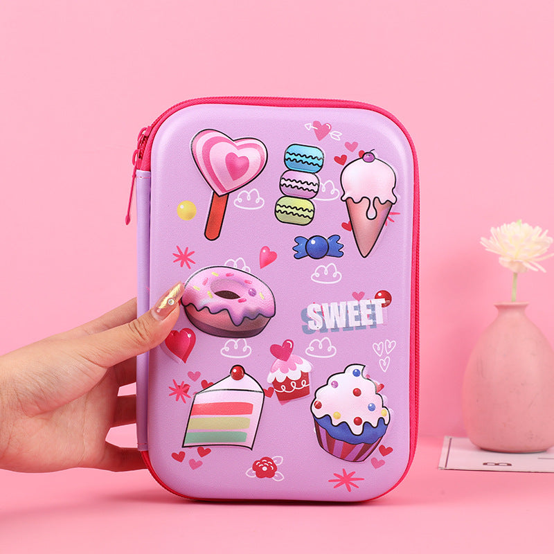 Eva Pencil Box 3D Stereo Large-Capacity Kidsren's Pencil Bag Multi-Functional Student Stationery Popular Pencil Box Waterproof