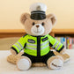 Police Bear Doll Traffic Police Bear Doll Uniform Fire Suit Teddy Bear Plush Toy Internet Red Bear Doll