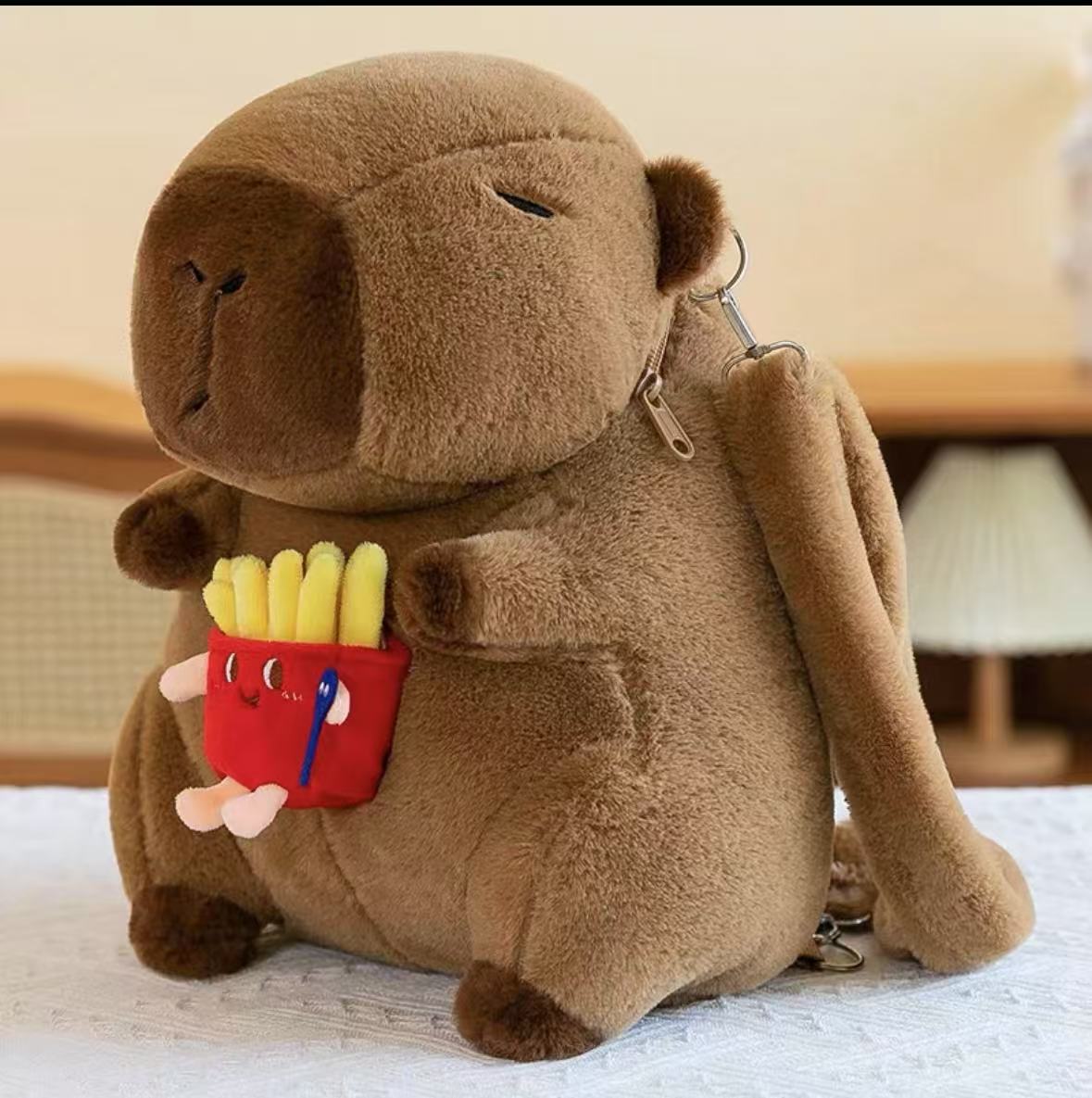 Capibala Doll Capybara Backpack Doll Large Capacity Cartoon Plush Toy Doll Internet Popular